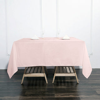 Blush Seamless Square Polyester Tablecloth - The Perfect Addition to Your Event Supplies
