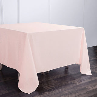 Blush Seamless Square Polyester Tablecloth - Add Elegance to Your Events