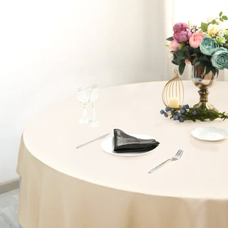 Enhance Your Event Decor with the Beige Seamless Square Polyester Table Overlay