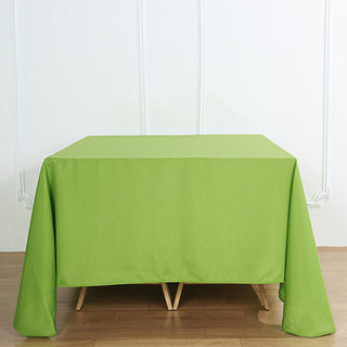 Elevate Your Event Decor with the Apple Green Seamless Square Polyester Tablecloth