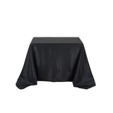 90Inch Black Seamless Square Polyester Tablecloth