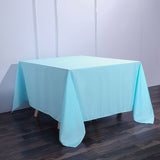 Blue Polyester Square Tablecloth 90x90 Inch