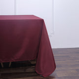 Burgundy Polyester Square Tablecloth 90x90 Inch