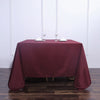 90 Inch Burgundy Seamless Square Polyester Tablecloth