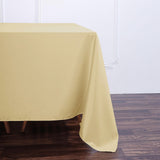 Champagne Polyester Square Tablecloth 90x90 Inch