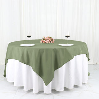 Elevate Your Events with the Dusty Sage Green Table Overlay