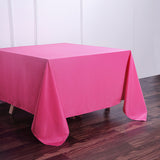 90Inch Fuchsia Seamless Square Polyester Tablecloth