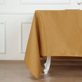 90Inch Gold Seamless Square Polyester Tablecloth