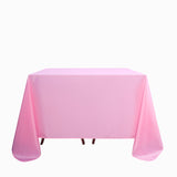 90inch Pink Seamless Square Polyester Table Overlay