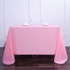 90 Inch Pink Seamless Square Polyester Tablecloth