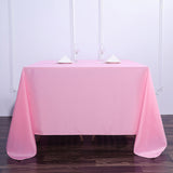 90inch Pink Seamless Square Polyester Table Overlay