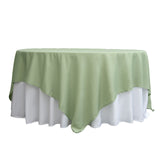 90inch Sage Green Seamless Square Polyester Table Overlay