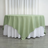 Sage Green Polyester Square Tablecloth 90x90 Inch