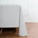 90Inch Silver Seamless Square Polyester Tablecloth