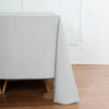 90Inch Silver Seamless Square Polyester Tablecloth