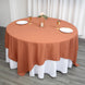 90inch Terracotta (Rust) Seamless Square Polyester Table Overlay