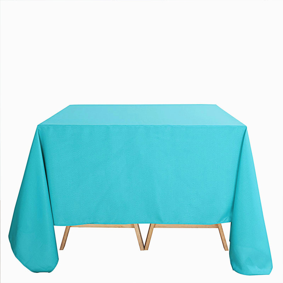 90inch Turquoise Seamless Square Polyester Tablecloth