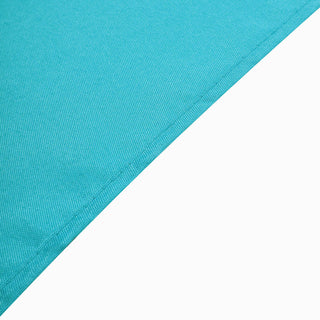 Turquoise Seamless Square Polyester Table Overlay - Add Elegance to Your Events