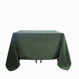 90inch Olive Green Seamless Square Polyester Table Overlay