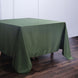 90 Inch Olive Green Seamless Square Polyester Tablecloth
