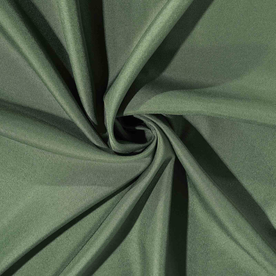 90 Inch Olive Green Seamless Square Polyester Tablecloth#whtbkgd