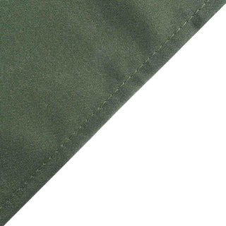 Add a Pop of Olive Green to Your Event Decor with the Polyester Table Overlay