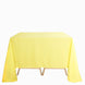 90inch Yellow Seamless Square Polyester Tablecloth