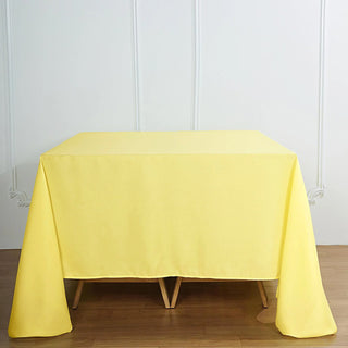 Create a Stunning Yellow Decor with Our Polyester Tablecloth