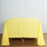 Yellow Polyester Square Tablecloth 90"x90"