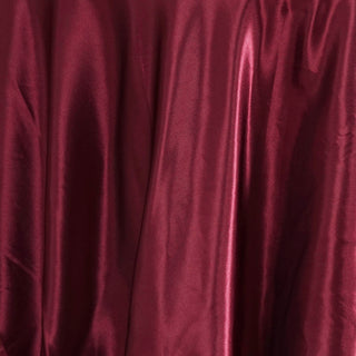 Create a Memorable Event with our Burgundy Satin Tablecloth