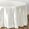 108 inch Ivory Satin Round Tablecloth