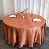 108Inch Terracotta Satin Round Tablecloth