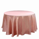 120" Dusty Rose Satin Round Tablecloth