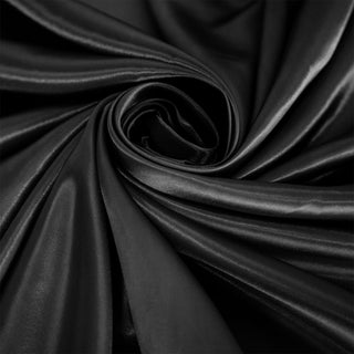 Durable and Stylish: The Black Seamless Satin Round Tablecloth