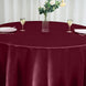 120 inches Burgundy Satin Round Tablecloth