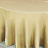 120inch Champagne Satin Round Tablecloth