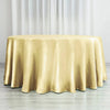 120inch Champagne Satin Round Tablecloth
