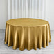 120inch Gold Satin Round Tablecloth