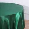 120 Hunter Emerald Green Satin Round Tablecloth