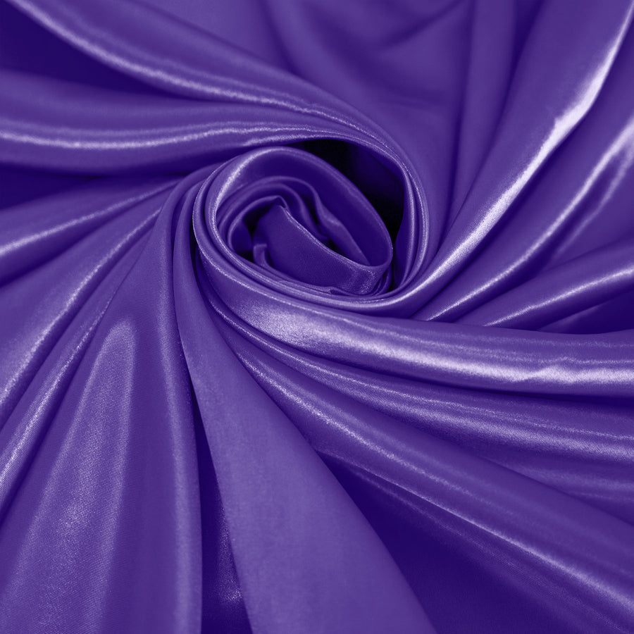 120 inch Purple Satin Round Tablecloth#whtbkgd