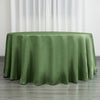 120inch Olive Green Satin Round Tablecloth