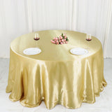 Champagne Seamless Satin Round Tablecloth