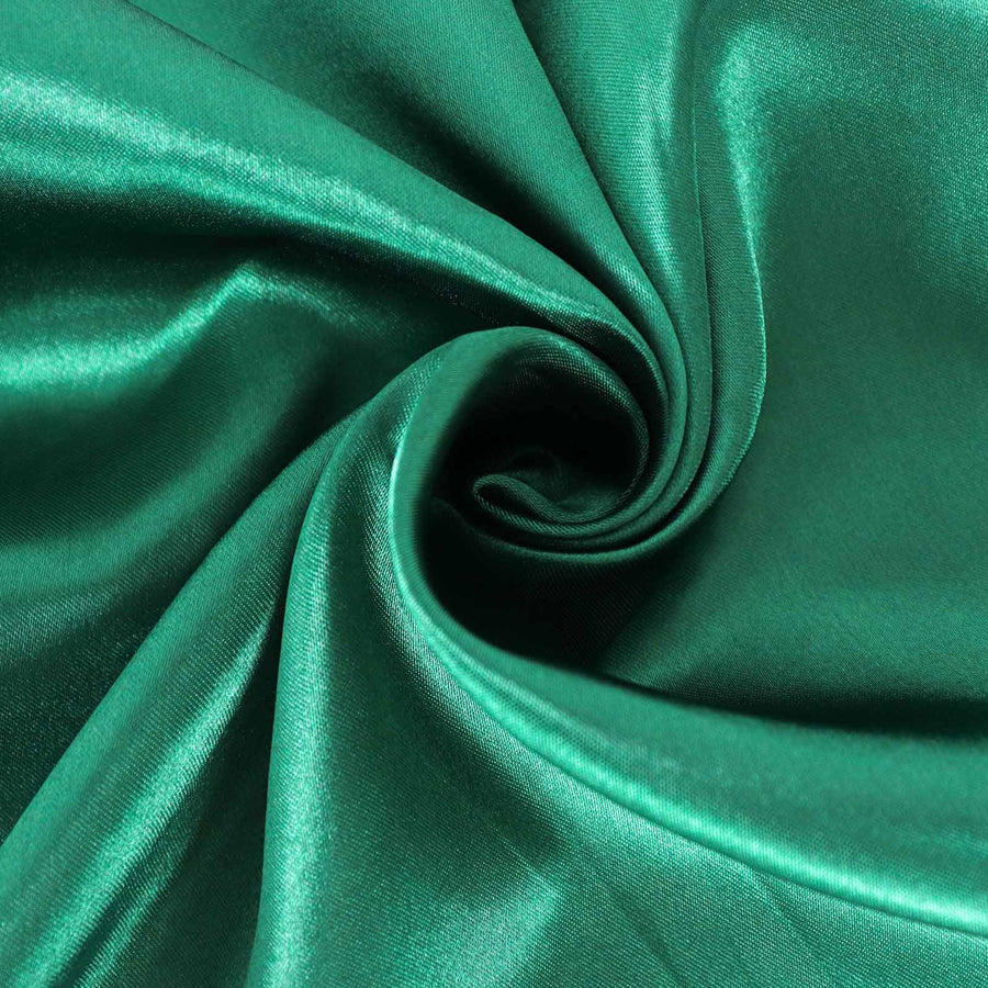 132inch Hunter Emerald Green Seamless Satin Round Tablecloth#whtbkgd