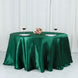 132inch Hunter Emerald Green Seamless Satin Round Tablecloth