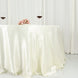 132inch Ivory Seamless Satin Round Tablecloth