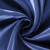 132inch Navy Blue Seamless Satin Round Tablecloth#whtbkgd