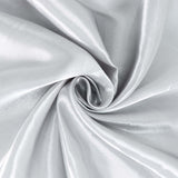 132inch Silver Seamless Satin Round Tablecloth#whtbkgd
