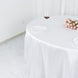 132Inch White Seamless Satin Round Tablecloth
