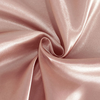 Create a Perfect Ambience with the Dusty Rose Seamless Satin Round Tablecloth