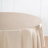 90inch Beige Satin Round Tablecloth